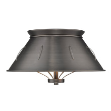Golden Canada 7917-FM AS - Golden Lighting Whitaker 2-light Flush Mount in Aged Steel